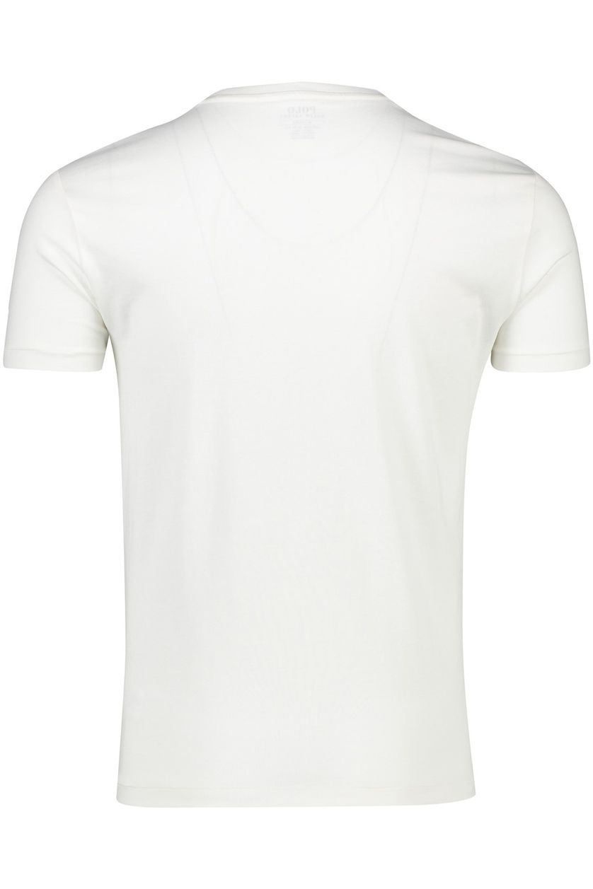 Polo Ralph lauren t-shirt wit ronde hals normale fit effen 100% katoen