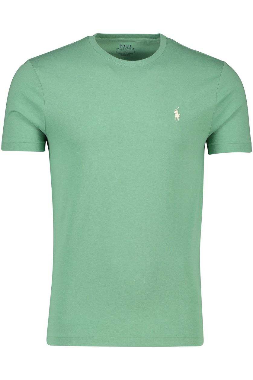 Polo Ralph lauren t-shirt groen ronde hals effen 100% katoen