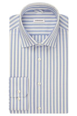 Seidensticker Seidensticker business Regular overhemd normale fit lichtblauw gestreept 100% katoen