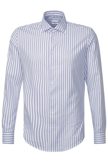 Seidensticker business overhemd Regular normale fit lichtblauw gestreept katoen