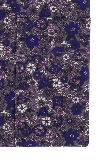 Seidensticker business overhemd Regular normale fit paars geprint katoen