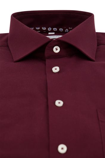Seidensticker business overhemd Regular fit bordeaux effen katoen strijkvrij