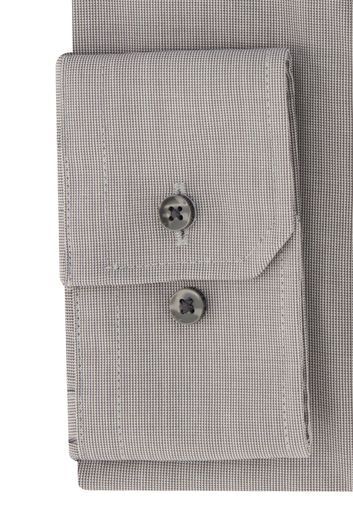 Seidensticker shaped overhemd ml 7 grijs katoen