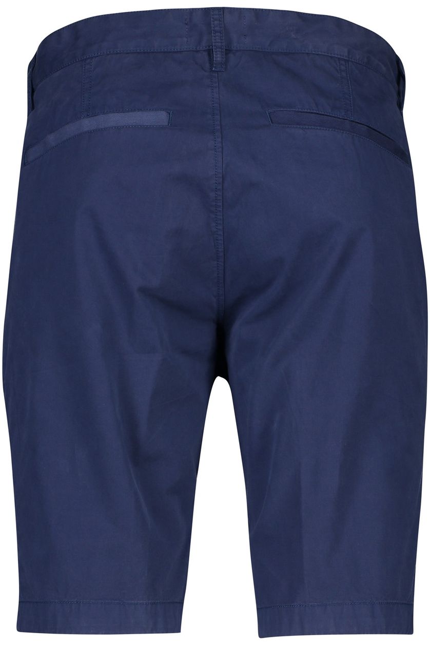 Portofino korte broek donkerblauw effen katoen