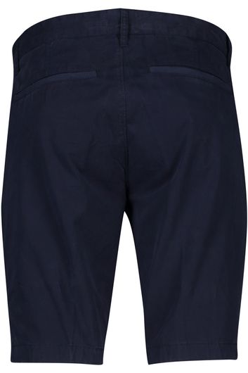Portofino korte broek donkerblauw effen katoen
