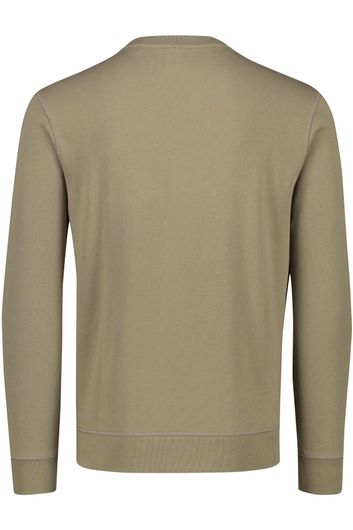 Hugo Boss sweater ronde hals beige effen katoen