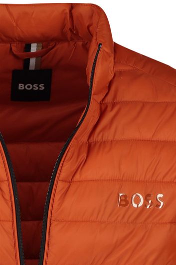 Hugo Boss black Calanos tussenjas oranje effen rits normale fit 