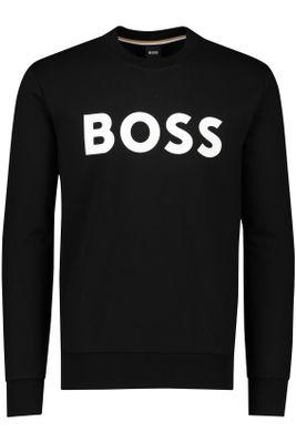 Hugo Boss Hugo Boss Black sweater ronde hals zwart met print katoen Soleri O2