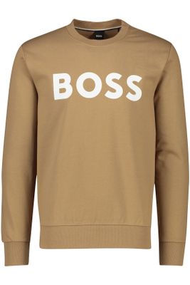 Hugo Boss Hugo Boss Black sweater ronde hals beige geprint 100% katoen Soleri O2