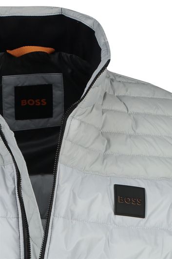 Hugo Boss Orange bodywarmer zilver effen rits normale fit 