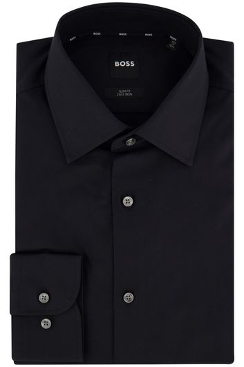 Zwart Hugo Boss overhemd slim fit H-HANK