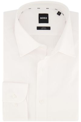 Hugo Boss Hugo Boss overhemd mouwlengte 7 slim fit wit effen katoen