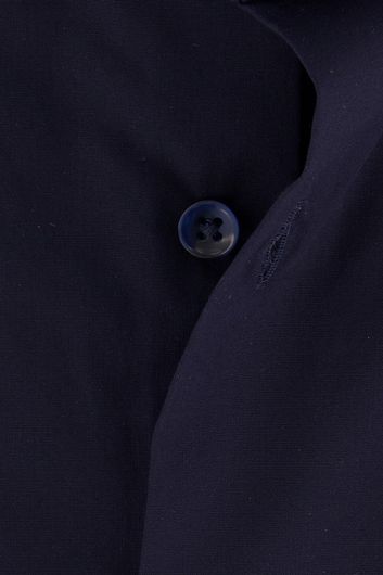 Hugo Boss overhemd mouwlengte 7 slim fit donkerblauw effen katoen