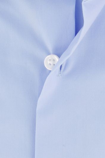 Hugo Boss overhemd mouwlengte 7 slim fit lichtblauw effen katoen