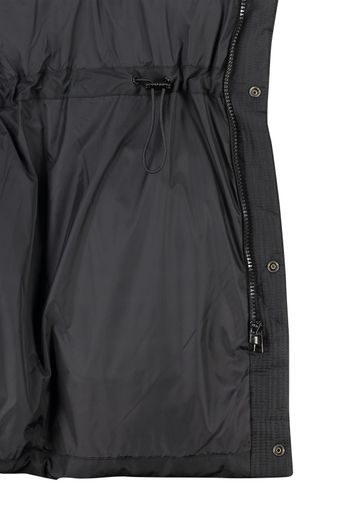 Hugo Boss Black winterjas zwart effen rits + knoop normale fit 