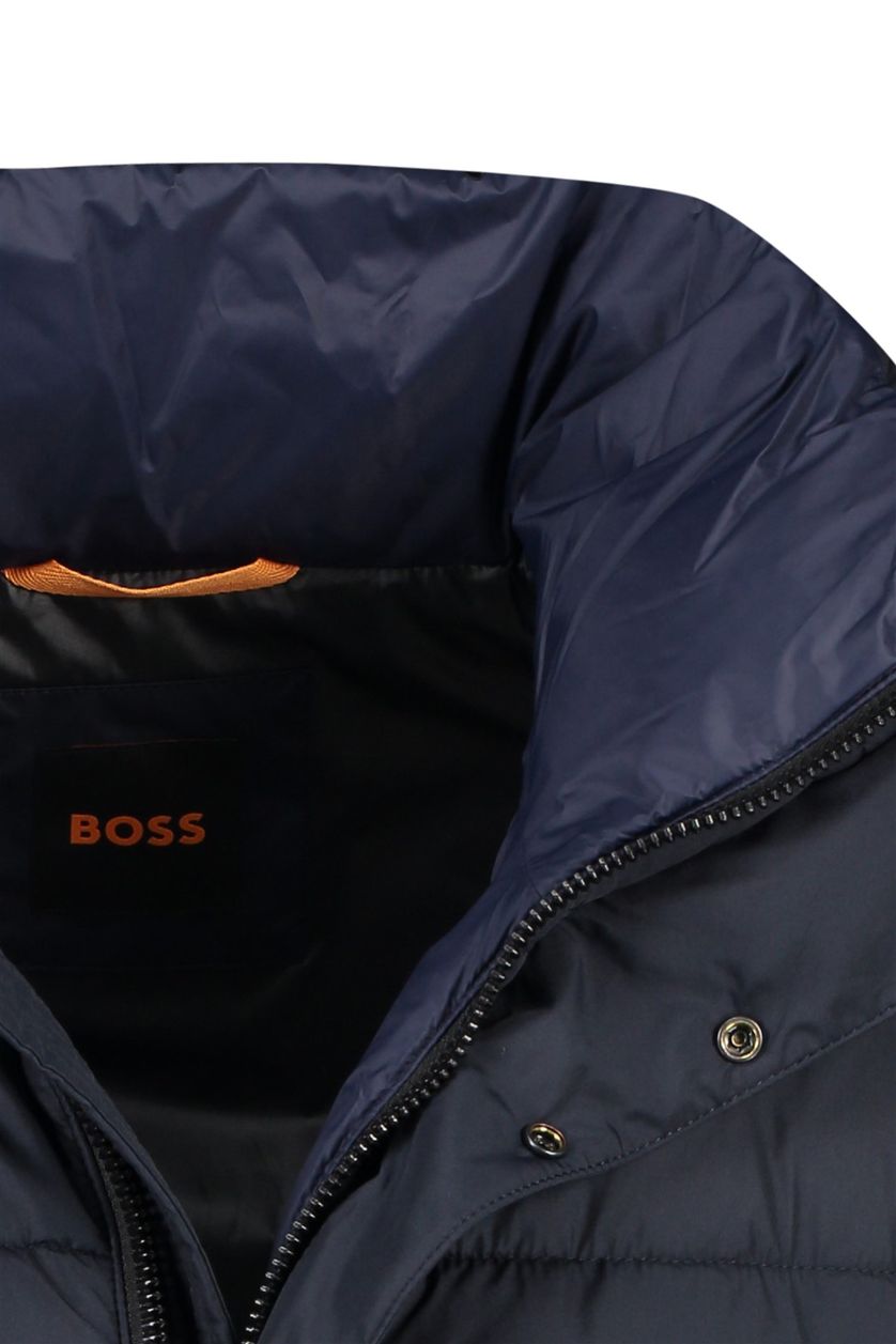 Hugo Boss winterjas donkerblauw omaris normale fit
