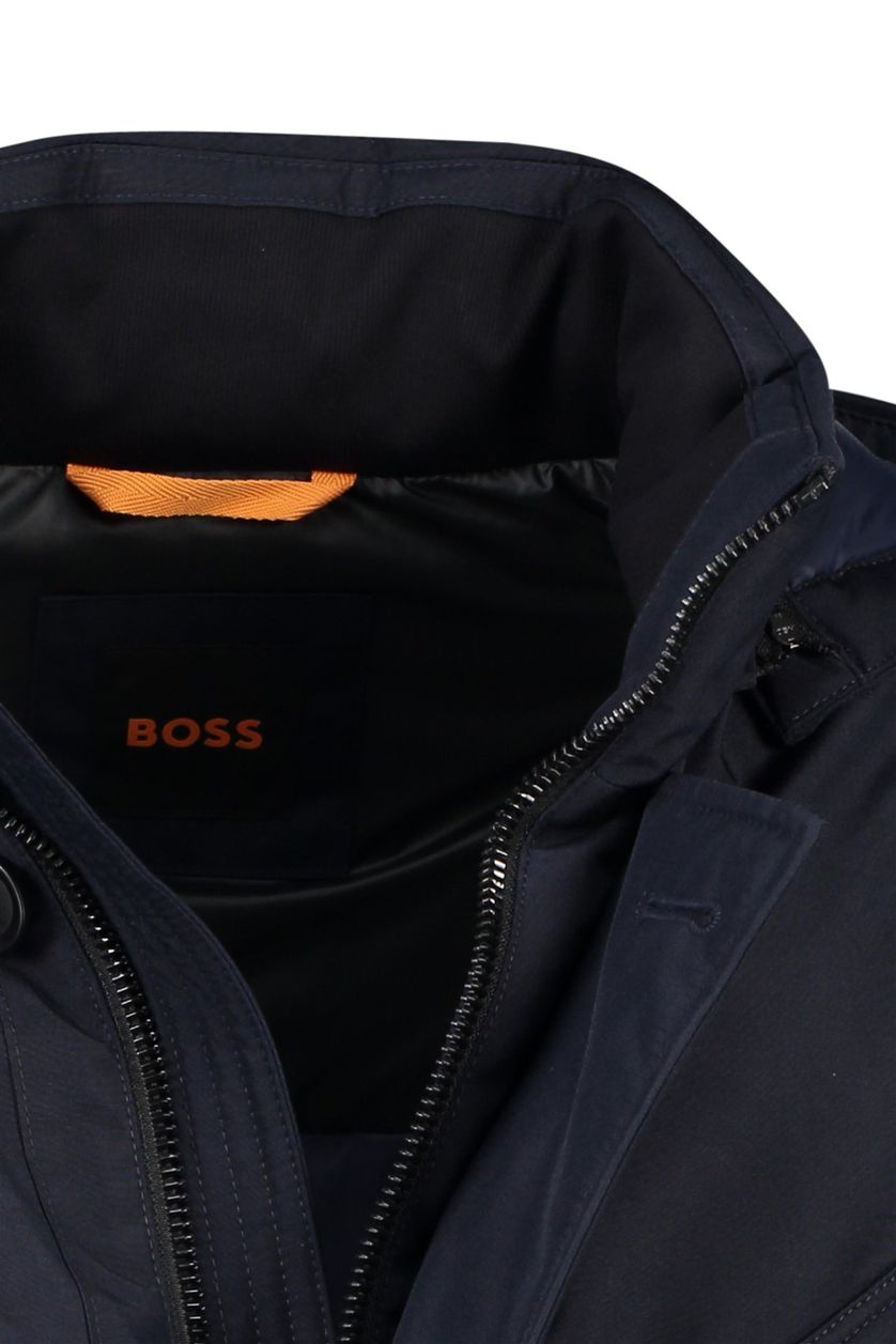 Hugo Boss winterjas normale fit donkerblauw