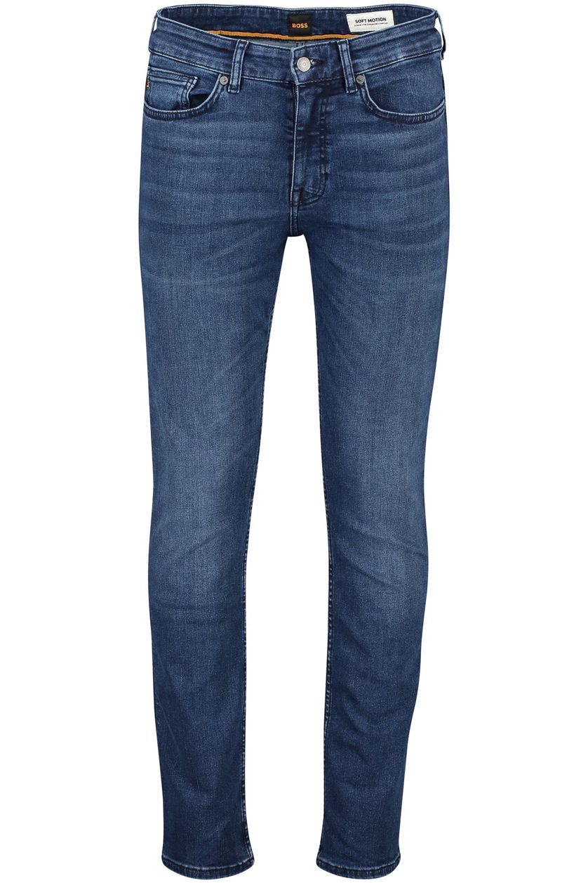 Hugo Boss Orange 5-pocket Delaware jeans donkerblauw effen katoen