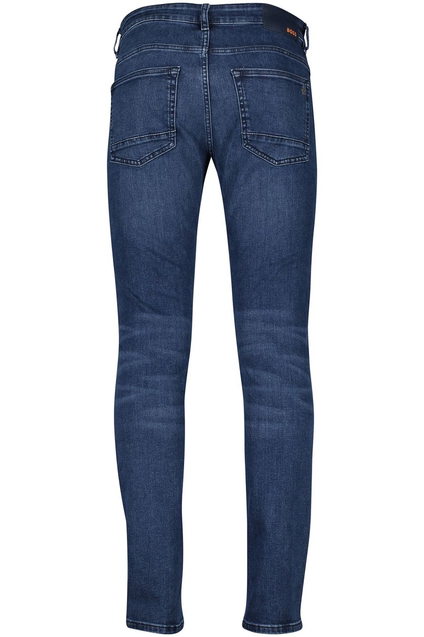 Hugo Boss Orange 5-pocket Delaware jeans donkerblauw effen katoen