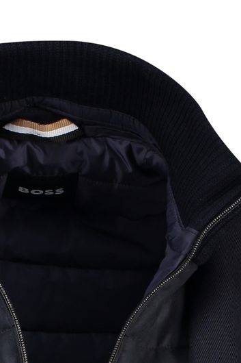 Hugo Boss black winterjas donkerblauw hyde bibpad