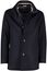 Hugo Boss Black Coxtan winterjas donkerblauw effen rits + knoop normale fit katoen