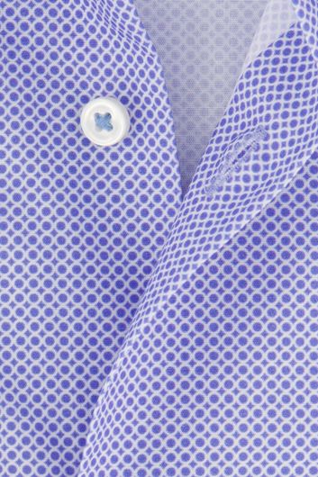 Overhemd Hugo Boss H-HANK slim fit lichtblauw geprint katoen
