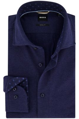 Hugo Boss Hugo Boss overhemd normale fit donkerblauw effen katoen