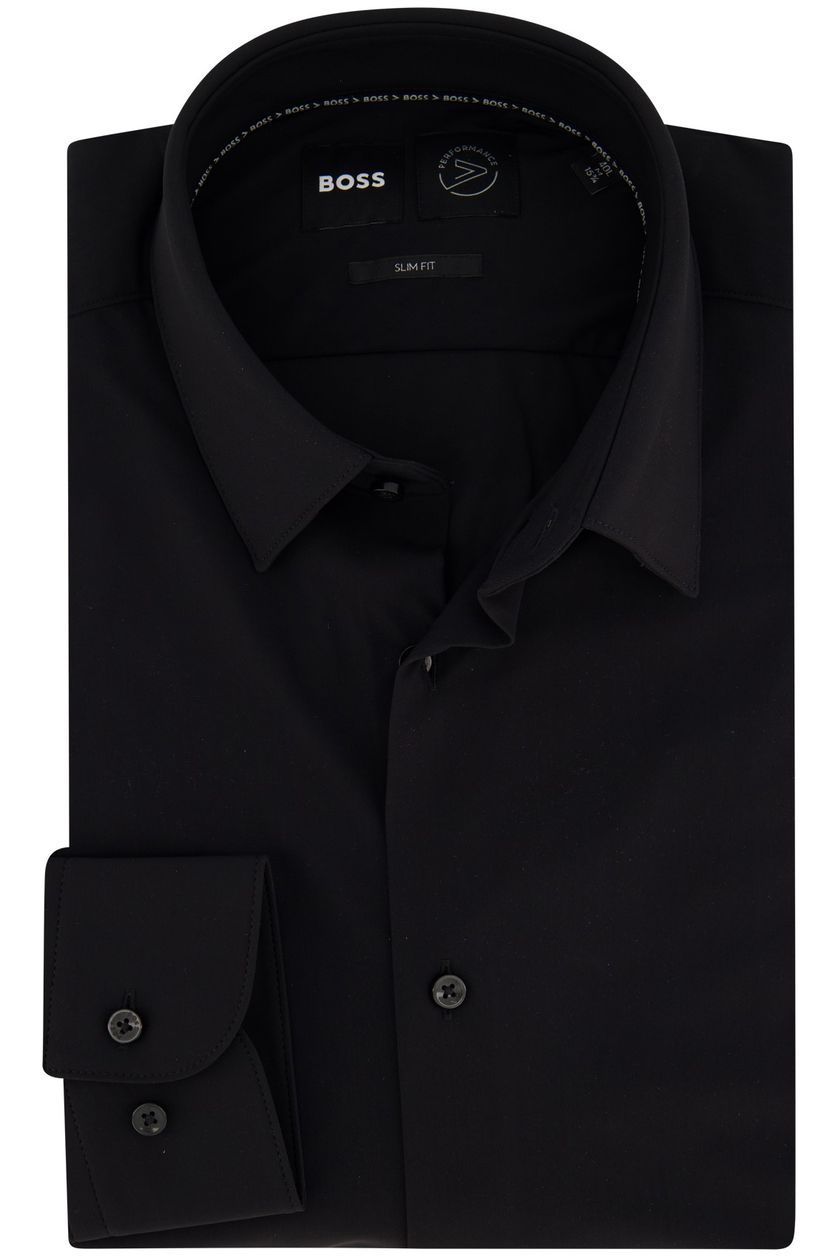Hugo Boss overhemd P-HANK zwart slim fit