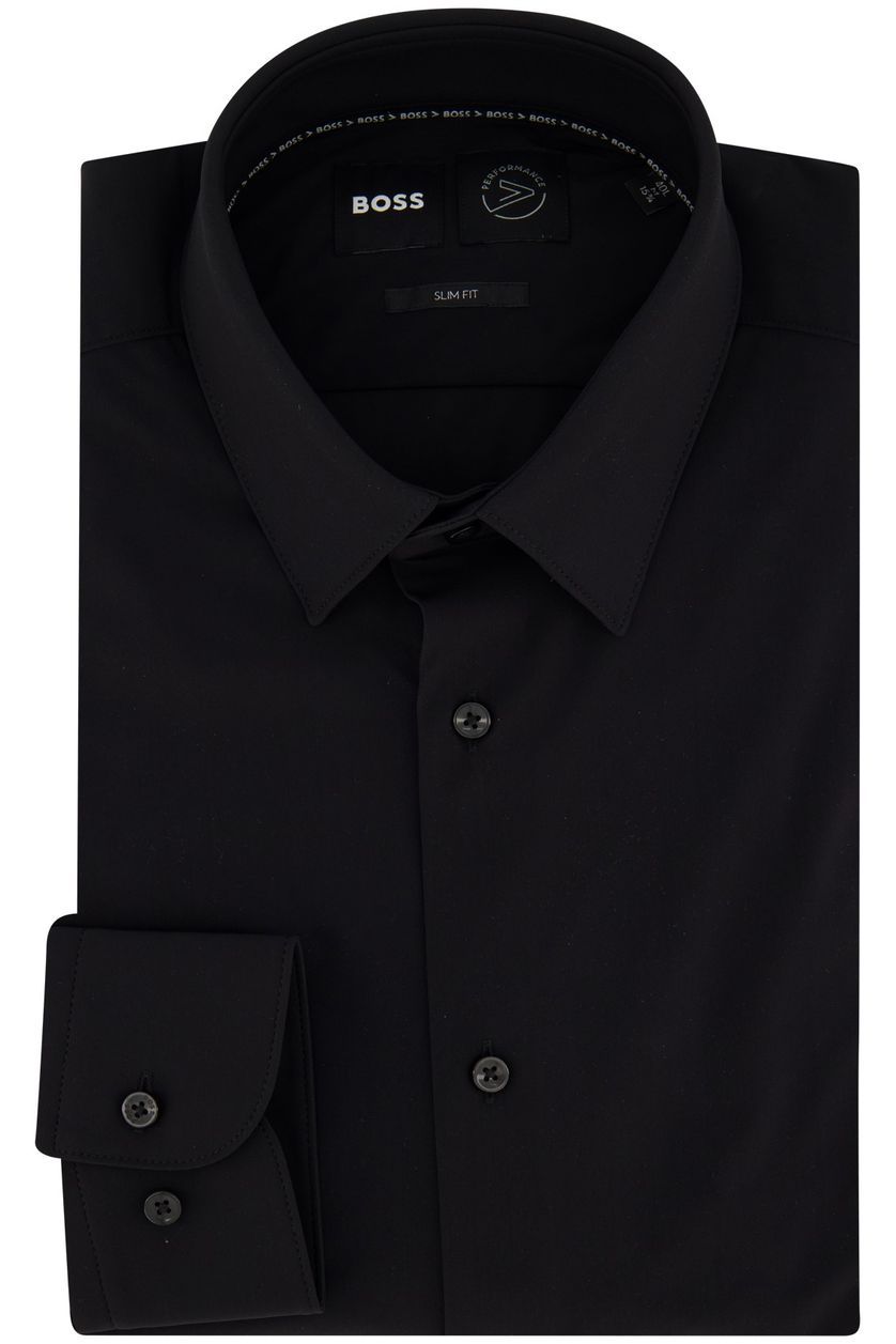 Hugo Boss overhemd P-HANK zwart slim fit