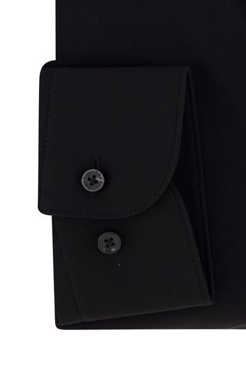 Hugo Boss overhemd mouwlengte 7 slim fit zwart effen 