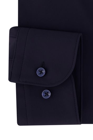 Hugo Boss zakelijk overhemd slim fit donkerblauw effen 