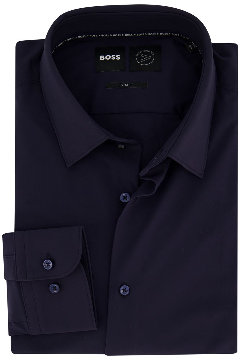 Hugo Boss overhemd P-HANK slim fit donkerblauw