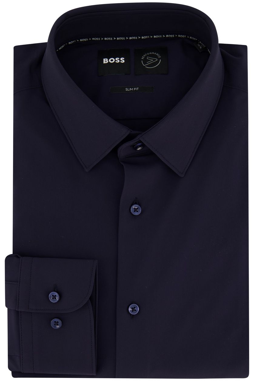 Hugo Boss overhemd P-HANK slim fit donkerblauw