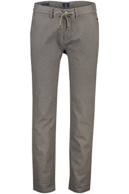 New Zealand New Zealand pantalon Modern Fit gemêleerd grijs katoen normale fit