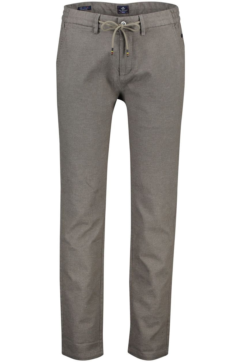 New Zealand pantalon Modern Fit gemêleerd grijs katoen normale fit