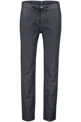 New Zealand New Zealand Modern Fit pantalon grijs gemêleerd katoen
