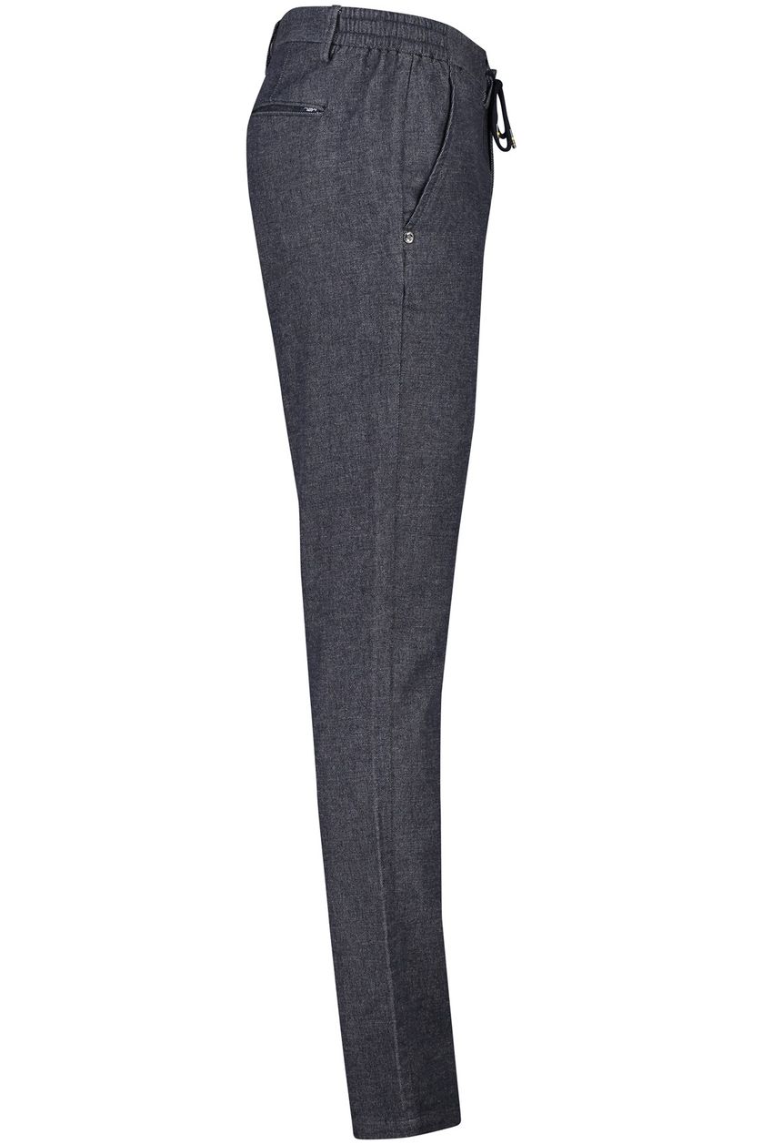 New Zealand Modern Fit pantalon grijs gemêleerd katoen