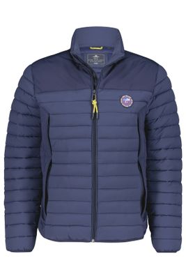 New Zealand New Zealand winterjas Clives donkerblauw effen rits normale fit 