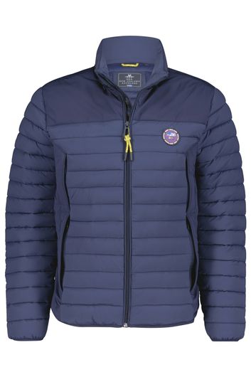 Winterjas New Zealand Clives donkerblauw effen rits normale fit 