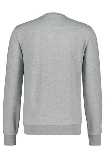 New Zealand sweater Shallow ronde hals grijs effen 