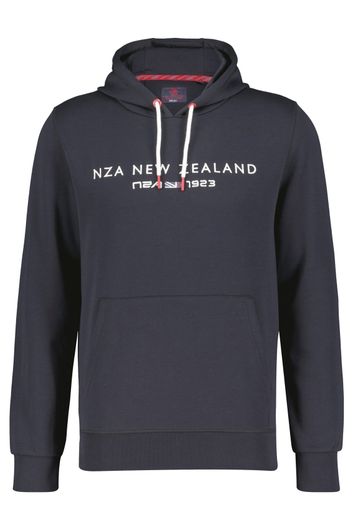 Donkerblauwe sweater New Zealand Whakapapa effen 