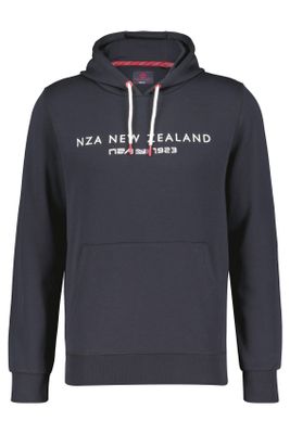 New Zealand New Zealand sweater Whakapapa hoodie donkerblauw effen 