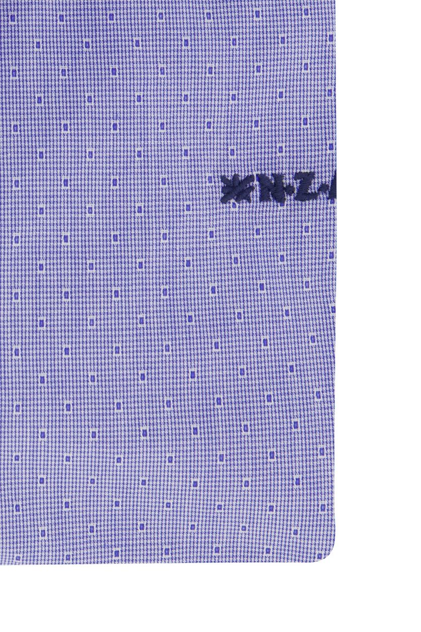 NZA overhemd Ngawhero blauw katoen