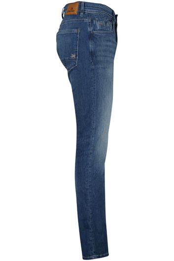Vanguard jeans blauw effen katoen