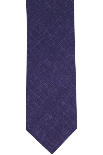 donkerblauwe Profuomo stropdas zijde