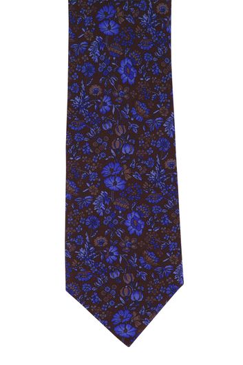 Profuomo stropdas donkerblauw geprint 