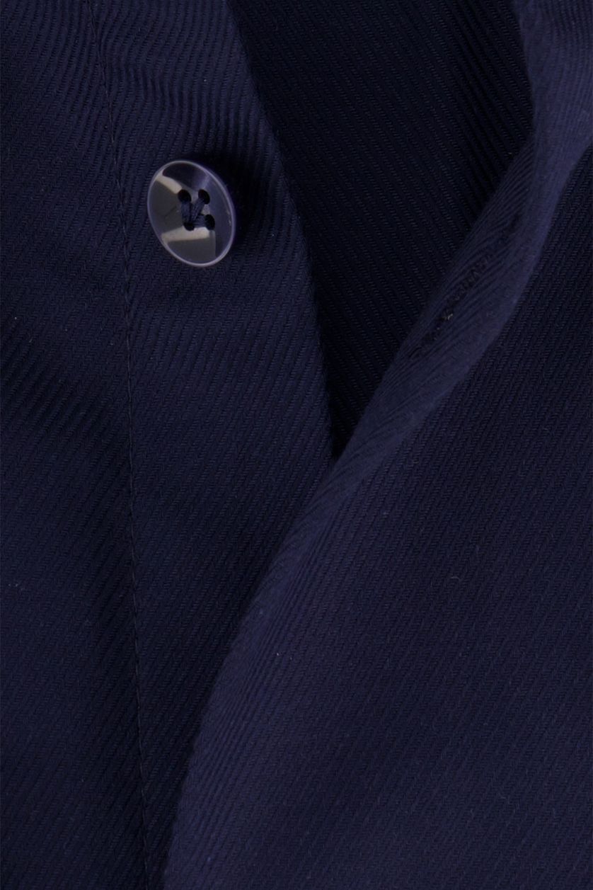 overhemd John Miller business normale fit donkerblauw effen katoen