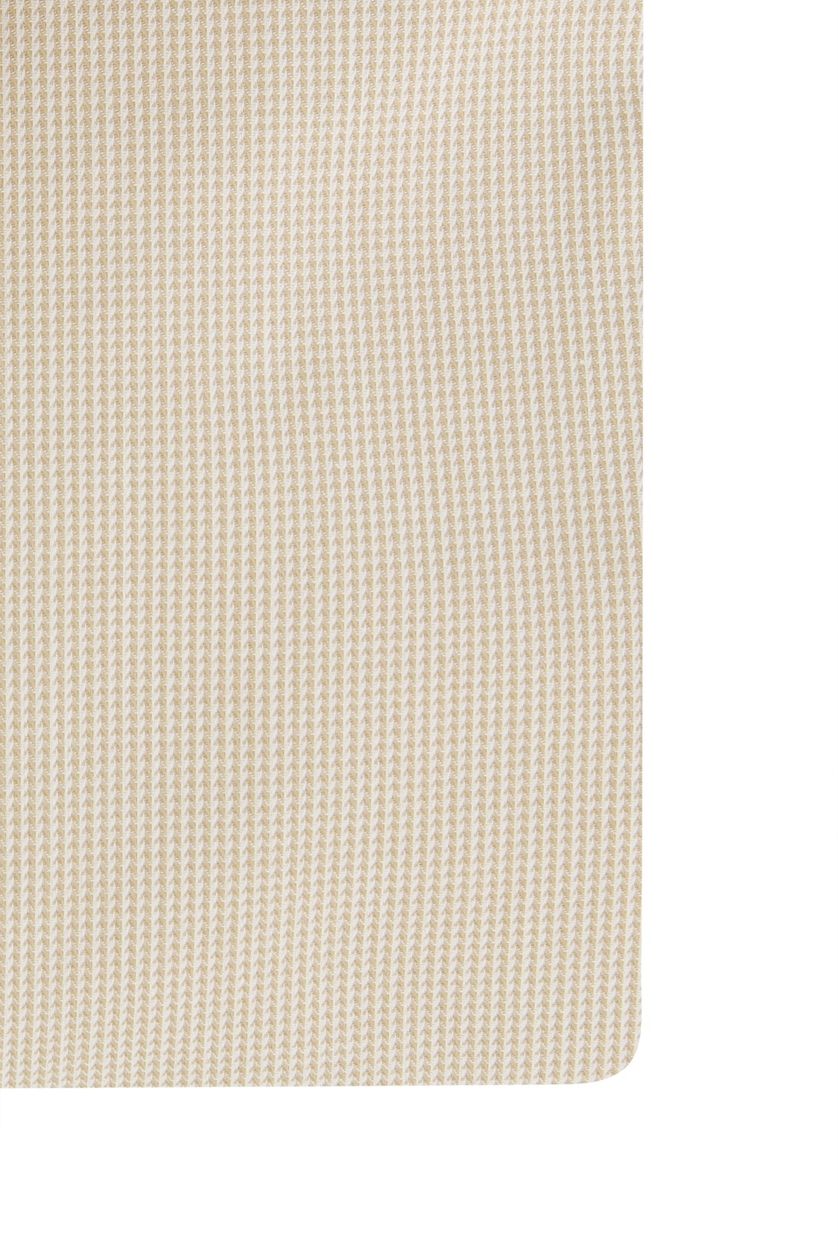 John Miller business overhemd Tailored Fit normale fit geprint beige