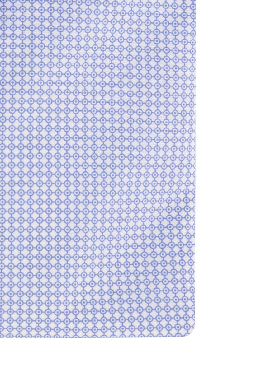 Overhemd Ledub modern fit blauw geprint katoen