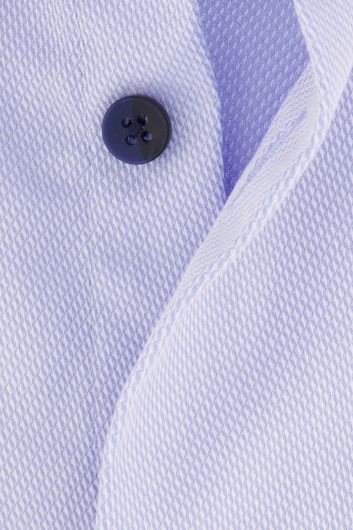 Ledub business overhemd normale fit blauw effen katoen